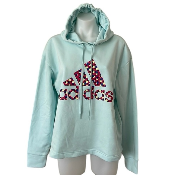 adidas Tops - (NWT) Adidas Women’s Print Graphic Hoodie in Halo Mint, Size: 1X